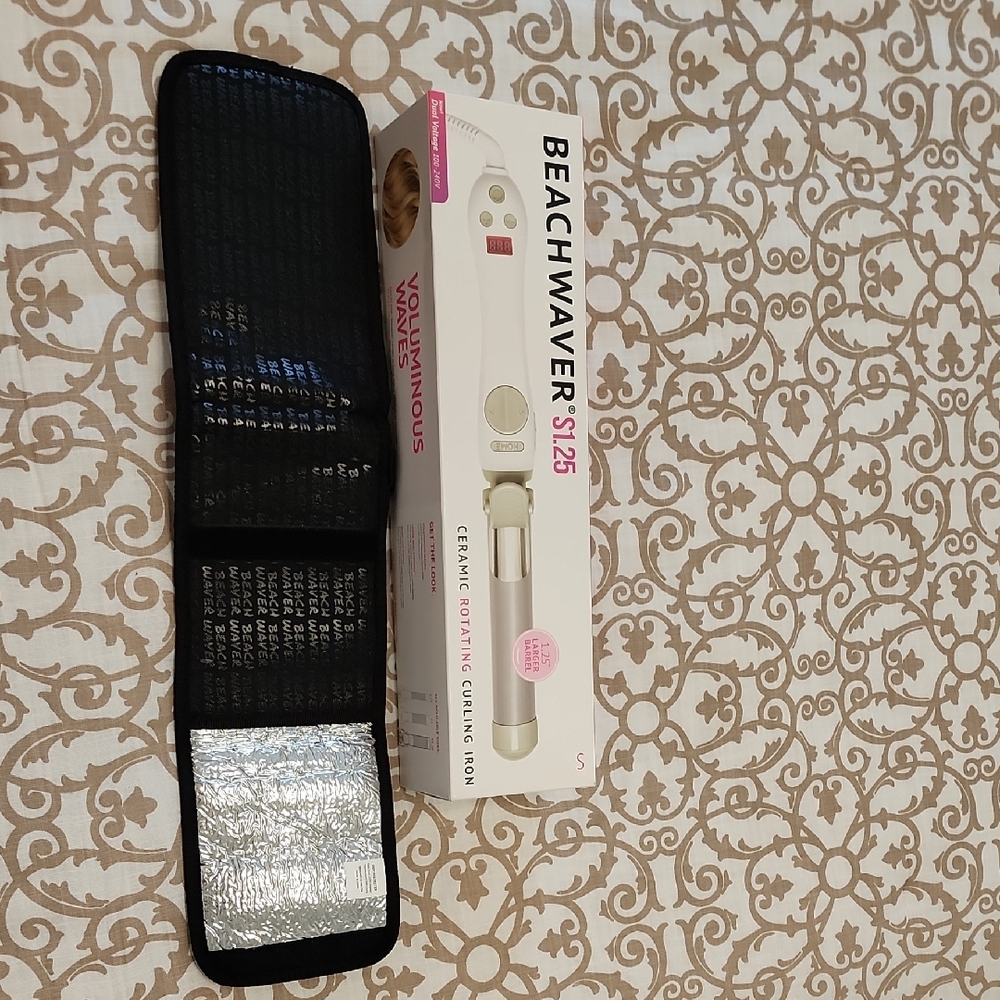 The Beachwaver Co. Boxed Hair Tool Packaging - White with Pink Accent